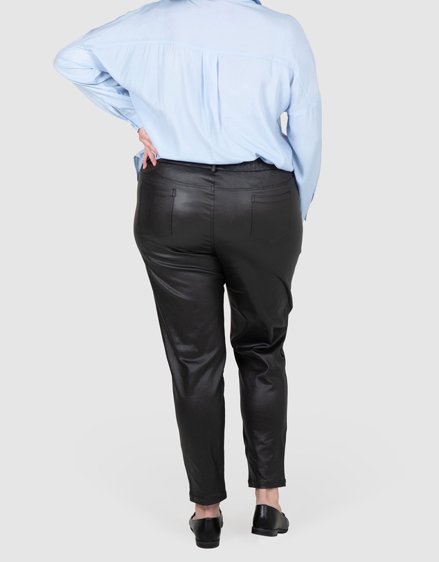 Love Your Wardrobe - Parker PU Coated Jeans