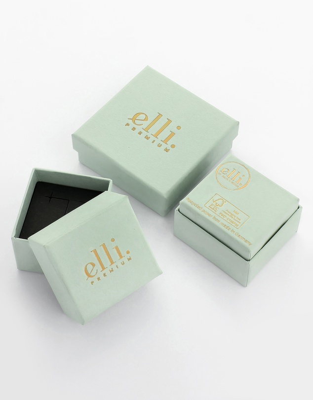 Elli Jewelry - Polished Teardrop Stud Earrings in Gold-Plated 925 Silver