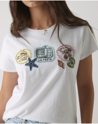 Decjuba Kids - Beach Stamp Embellished Tee - Teens