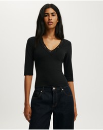 Cotton On - Eva Lace 3/4 Top