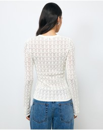 AERE - Tala Lace Knit Top