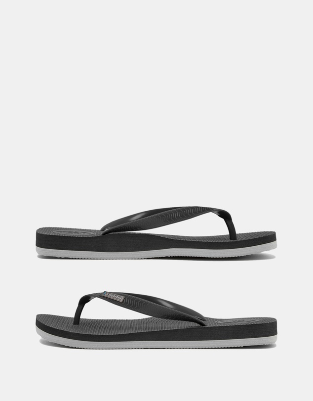Boomerangz Footwear - Men's Black/Grey Thongs with arch support and 2 x interchangeable straps