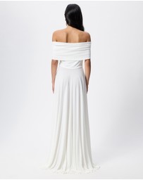 Norma Kamali - Sleeveless Cowl Neck Flared Gown