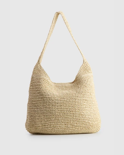 AYA - Fallon Straw Large Shoulder Bag