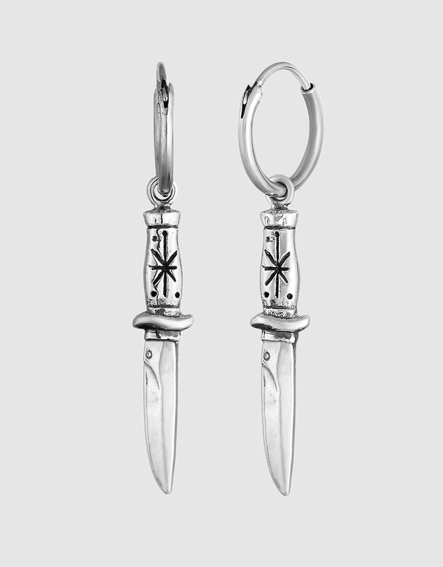 Haze & Glory - ICONIC EXCLUSIVE - Earrings Dagger Hoops 925 Sterling Silver