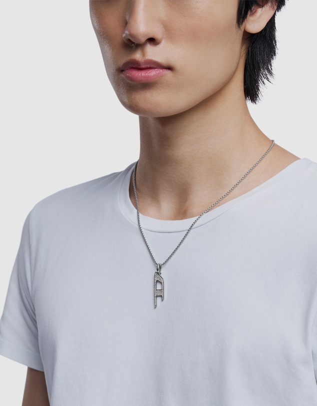 Diesel - D Logo Silver-Tone Necklace