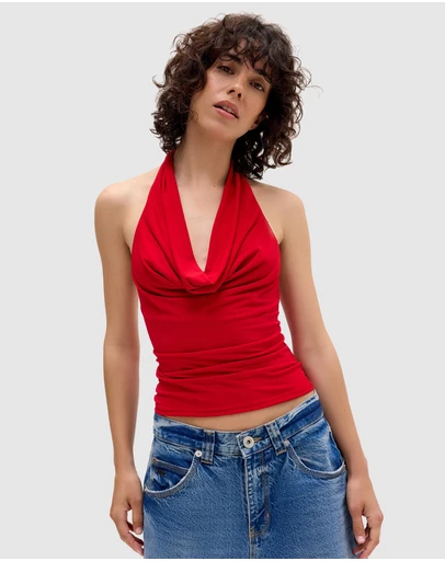 BDG By Urban Outfitters - Coyote Cowl Halterneck Top