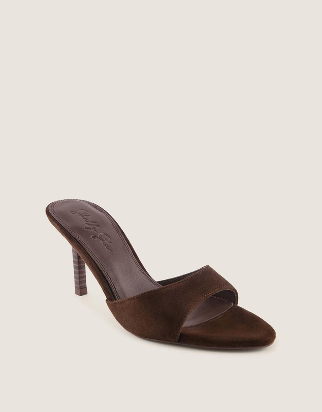Shelly Shen - Addison High Sandals Brown Suede