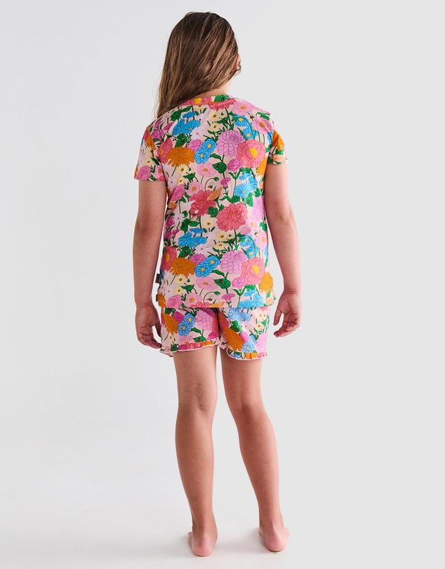 Kip&Co - Organic Cotton SS Tee & Frill Shorts Pyjama - Kids-Teens