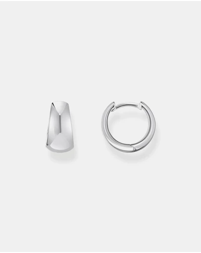 THOMAS SABO - Hoop earrings in chunky, trapezoidal shape silver