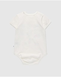 Kynd Baby - Miffy Short Sleeve Bodysuit in Snow White