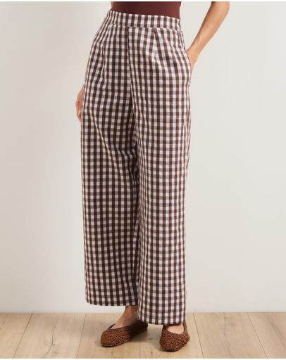 Chocolate & White Gingham