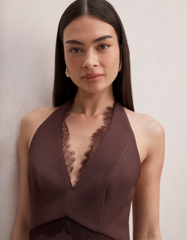 Forever New - Kobi Lace Halter Neck Mini Dress