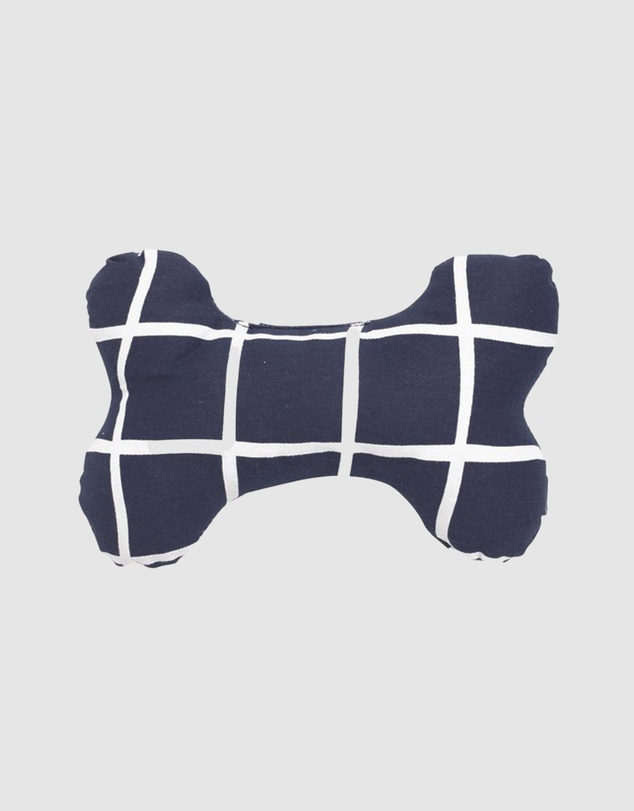 Mog & Bone - Printed Bone Soft Toy - Navy Check Print