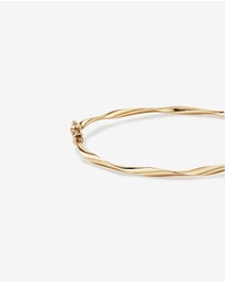 Michael Hill - 60mm Hollow Twist Bangle In 10kt Yellow Gold