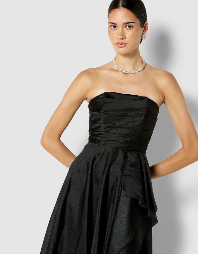 Montique - Lila Black Organza Gown