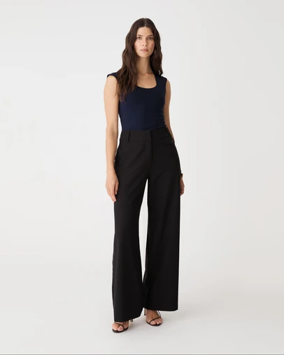 Forcast - Soho Rounded Square Neck Top