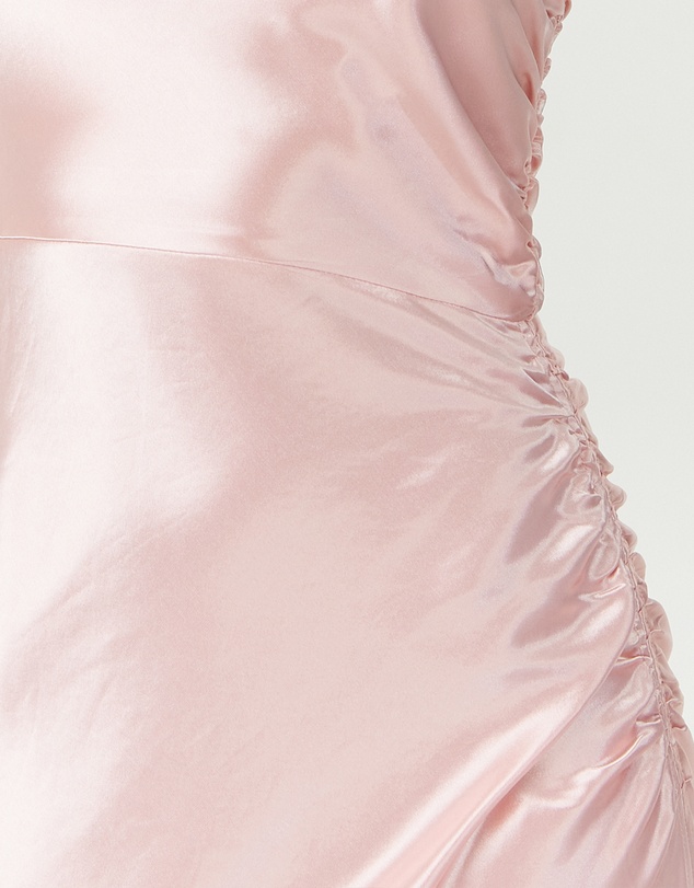 Third Form - Satin Gather One Shoulder Dress