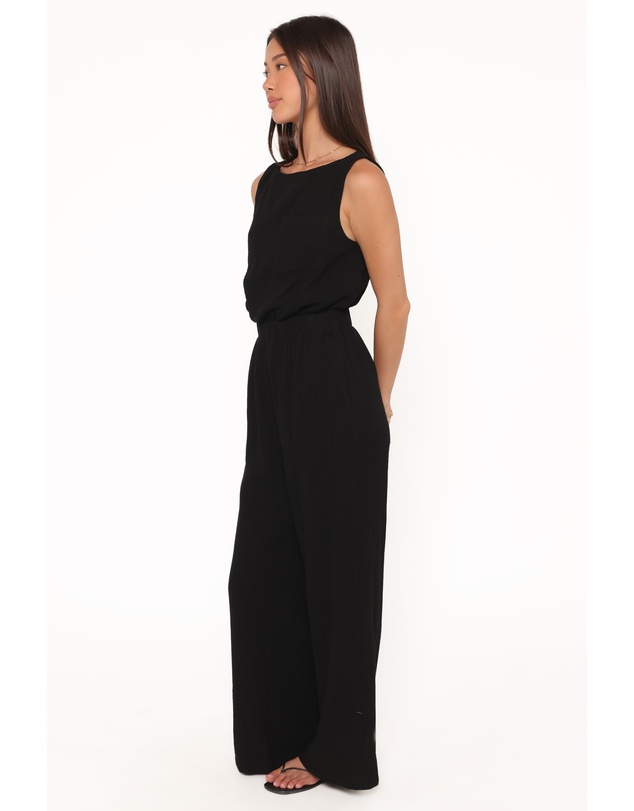 Petal & Pup - Brenna Cotton Jumpsuit - Black