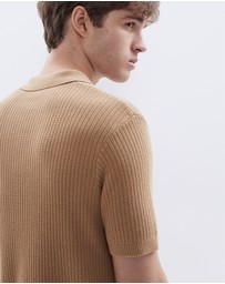UNISON - Wavy Stitch Knit Polo