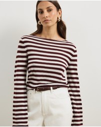 Atmos&Here - Bella Fine Knit Stripe Top