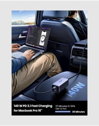 Ugreen - UGREEN 150W GaN Car Charger 4 Ports Fast Charging