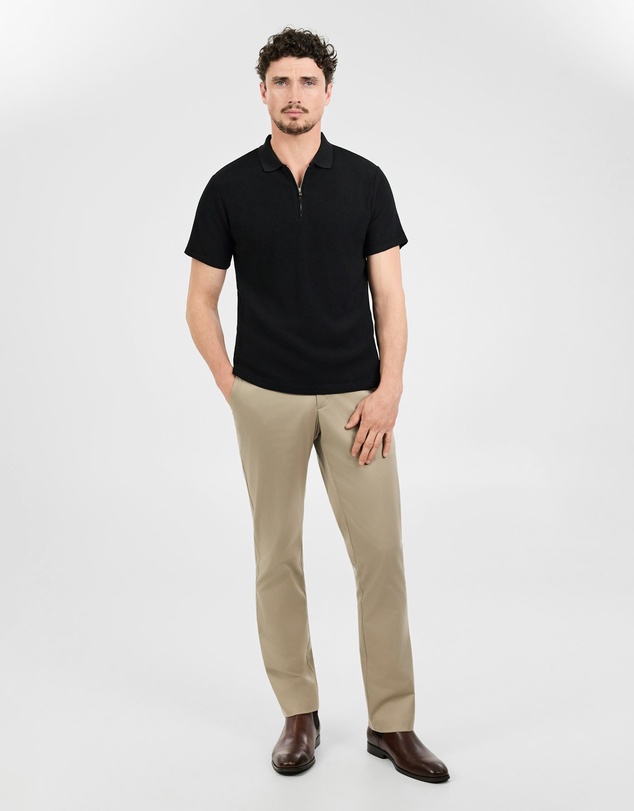 Tarocash - Javier Textured Zip Polo