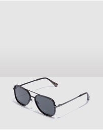 Hawkers Co - HAWKERS - Polarized Black CAPTAIN Sunglasses for Men and Women UV400