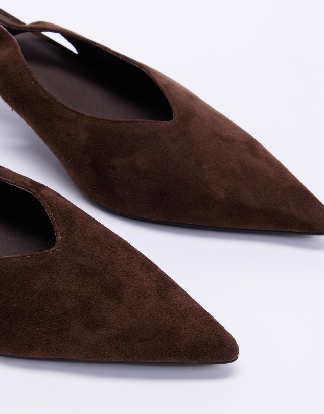 AERE - Suede Slingback Heels