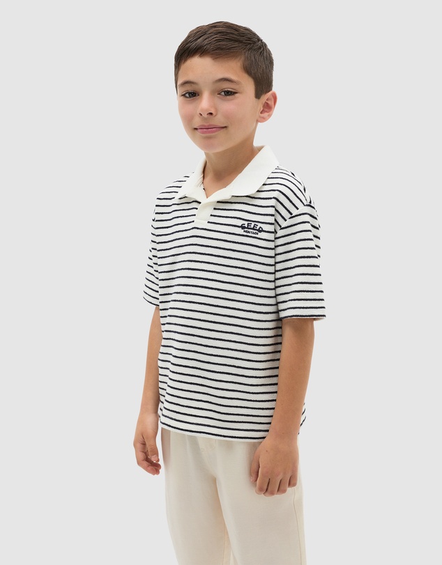 Seed Heritage - Core Stripe Texture Polo