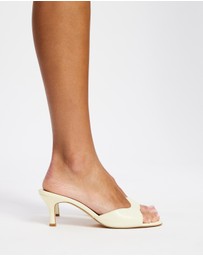 Atmos&Here - Rosie Peep Toe Leather Heels
