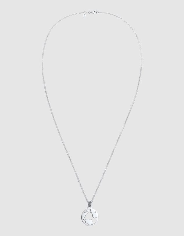 Kuzzoi - ICONIC EXCLUSIVE - Globe Pendant Necklace in 925 Sterling Silver