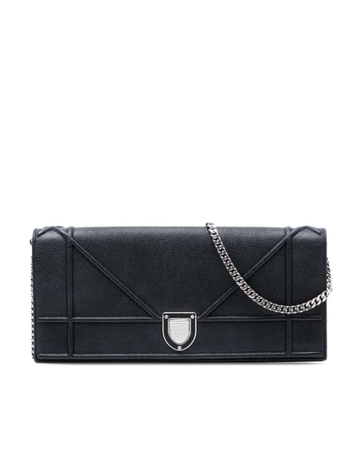 Pre-Loved by Azura Reborn - Pre-Loved Grained Calfskin Diorama Pochette Clutch