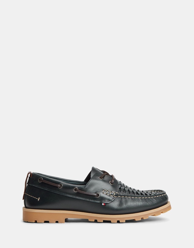 Tommy Hilfiger - Nautica Braided Leather Boat Shoes - Men's