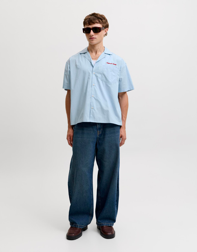 Jack & Jones - Menton Poplin Stripe Resort SS Shirt