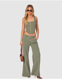 EDIKTED - Lottie Low Rise Washed Carpenter Jeans