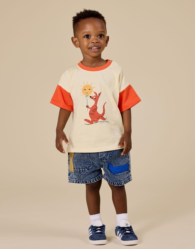 Goldie + Ace - Primary Pop Noah Denim Shorts - Babies-Kids