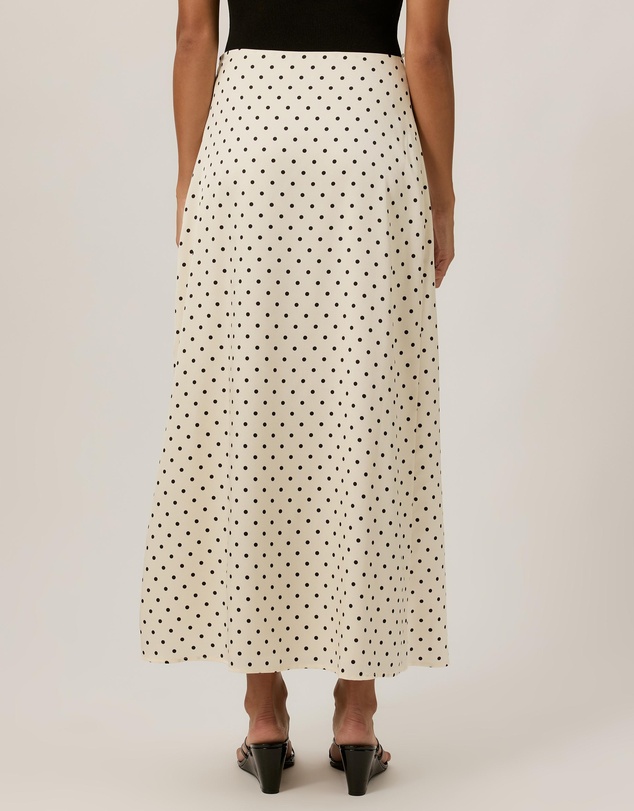 Tussah - Satin Polka Dot Maxi Skirt