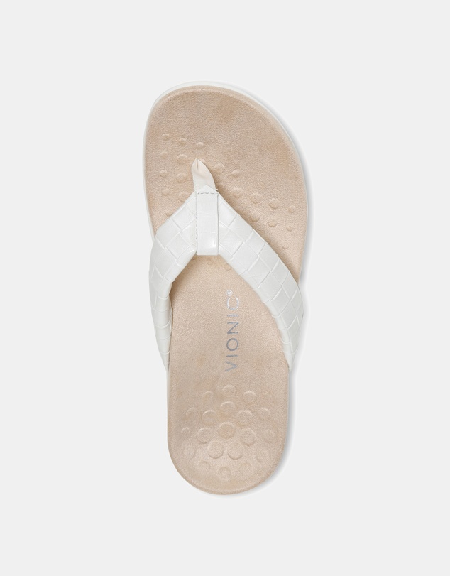 Vionic - Layne Toe Post Sandal - Cream Woven