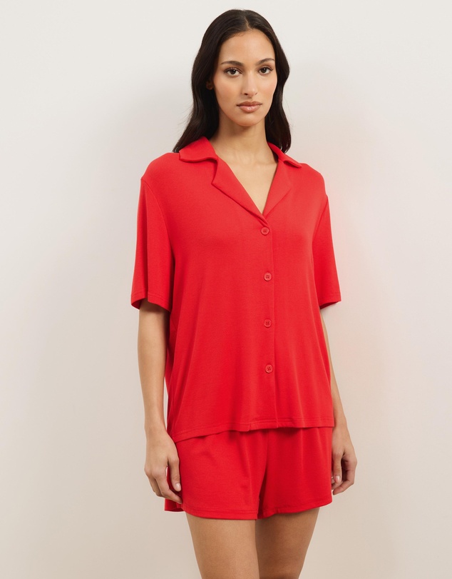 Atmos&Here - Darcey Soft Ribbed Short Sleeve Pyjama Set