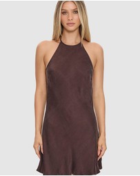 Thrills - Celeste Bias Halter Mini Dress