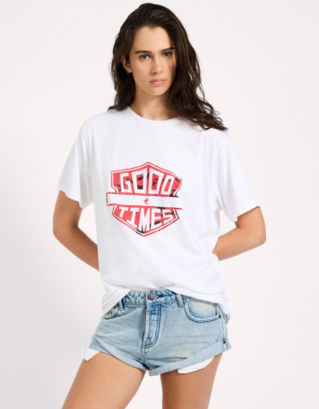 ONE TEASPOON - Good Times Boyfriend Tee - White