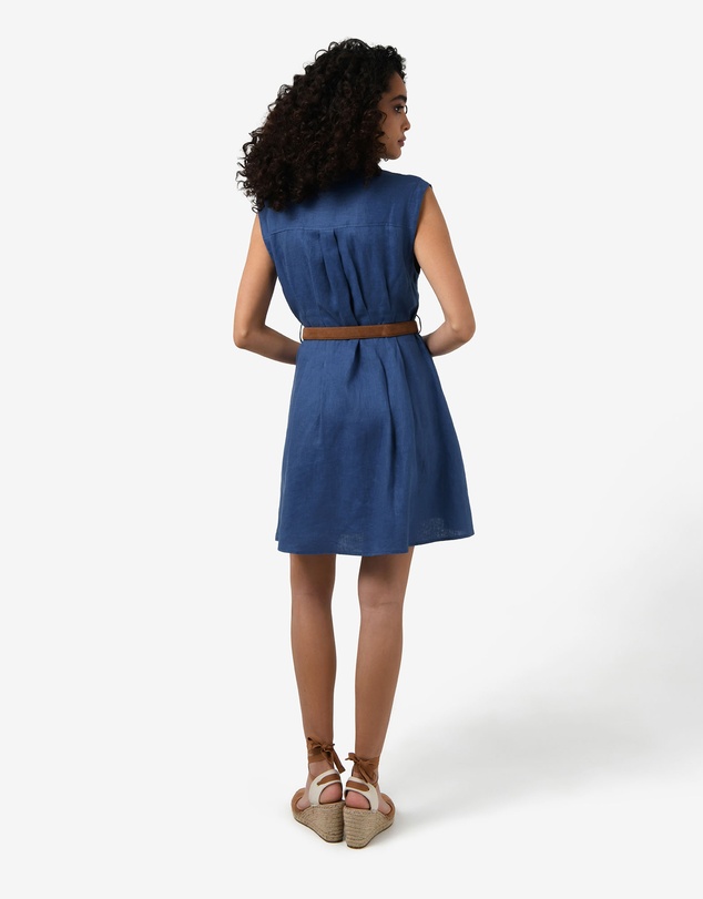 Forcast - Ami Linen Mini Beach Dress