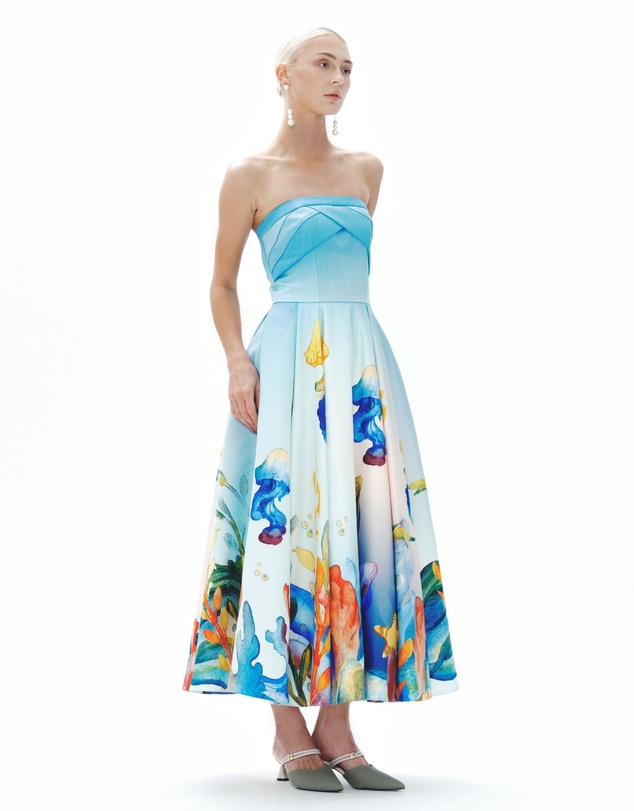 JUSTIN TONG - Aquarelle Midi Dress
