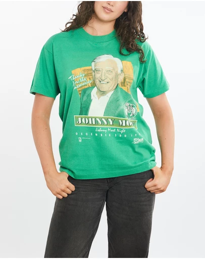 Vintage by The Real Deal - Pre Loved - Vintage 1990 NBA Boston Celtics 'Johnny Most' Tee
