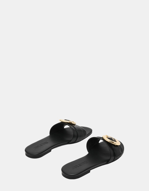 Steve Madden - Marta Black Leather Sandals