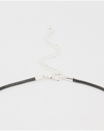 Lovisa - Silver Plated Heart Cord Necklace