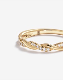 Michael Hill - 0.11 Carat TW Diamond Twist Wedding Ring in 14kt Yellow Gold