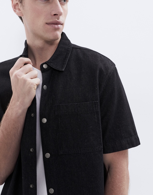 UNISON - Oversized Denim S/S Shirt