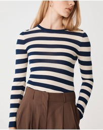 Forcast - Lana Stripe Knit Top